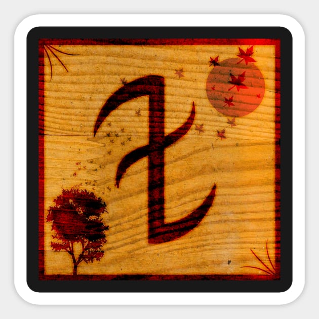 Wood Burned Deflect Rune Sticker by AjDreamCraft